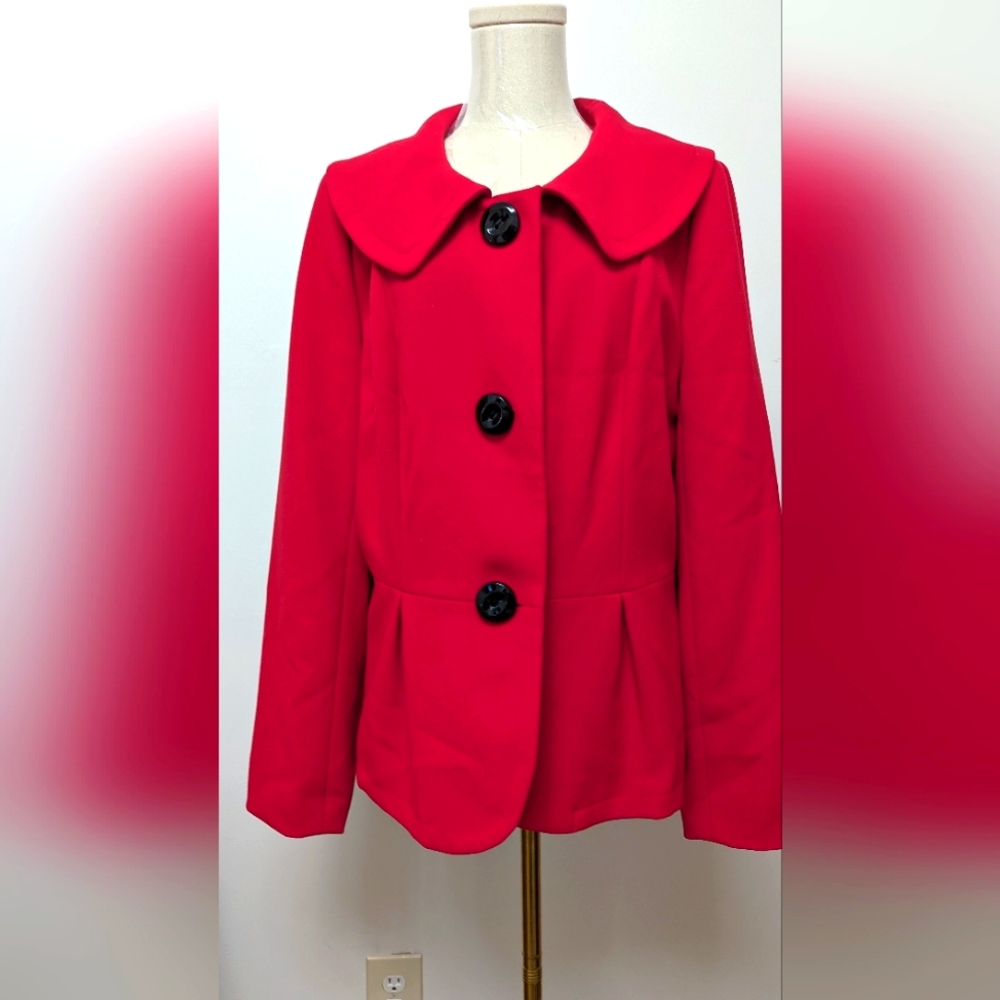 Boutique Essentials Red Blazer Size 16